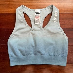 gymshark light blue marl adapt ombre seamless bra